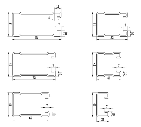 Slotted and Solid Electric Struts